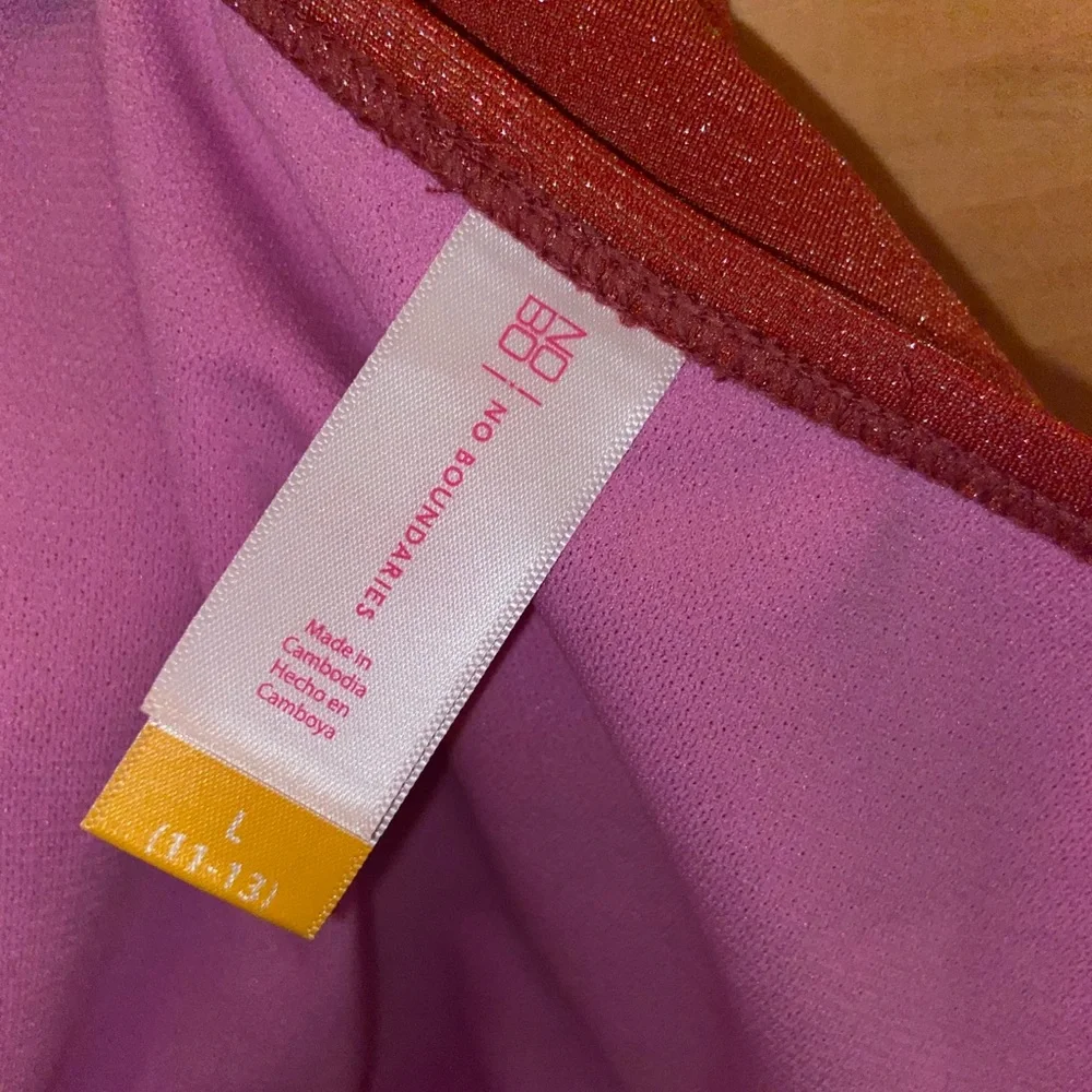 No Boundaries Junior's Lurex Solids Monokini One Piece Swimsuit - Picture 2 of 4